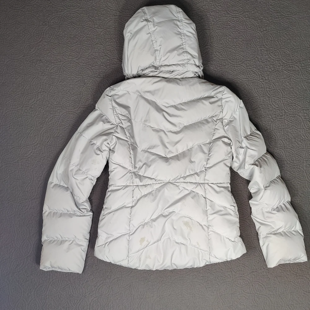 J. Crew Women's Chateau Puffer Quilted Full Zip  Hooded Jacket Size XS Outdoor